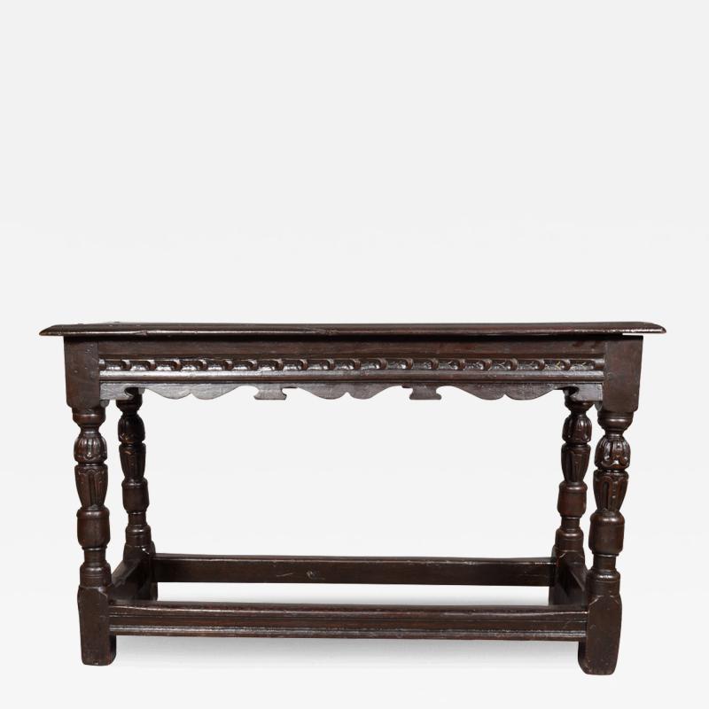 Jacobean Revival Oak Bench