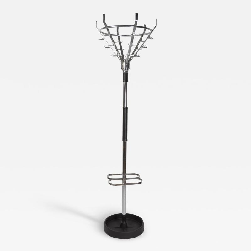 Jacques Adnet 1950s Stitched leather Coat stand by Jacques Adnet