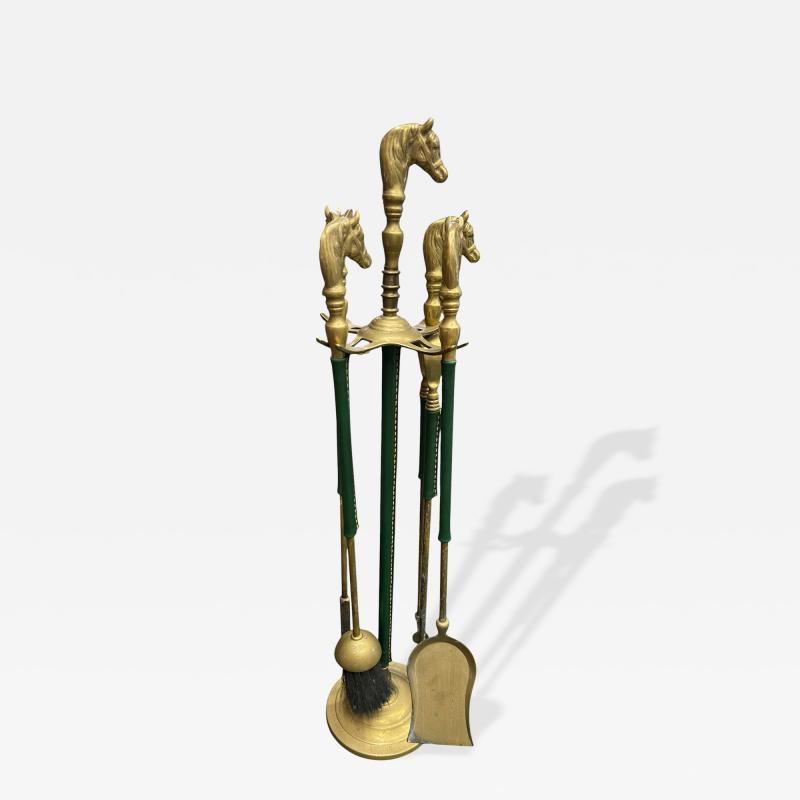 Jacques Adnet 1950s Stitched leather and brass mantles by Jacques Adnet