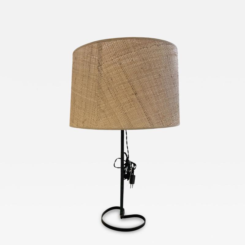 Jacques Adnet 1950s Stitched leather lamp by Jacques Adnet