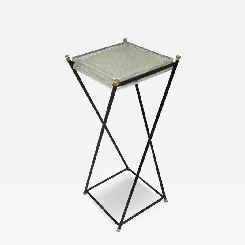 Jacques Adnet French Mid Century Modern Side End Table by Jacques Adnet Max Ingrand