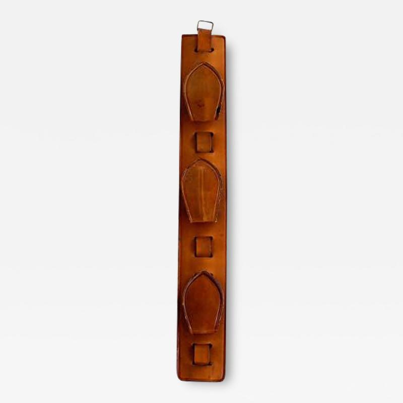 Jacques Adnet JACQUES ADNET LEATHER WALL HOOK