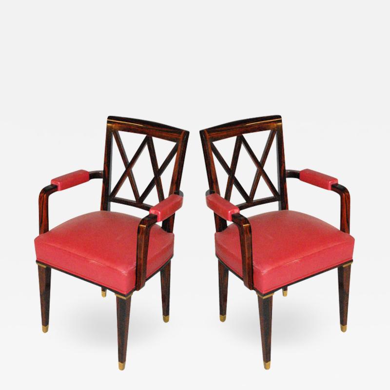 Jacques Adnet Jacques Adnet Pair of Armchairs