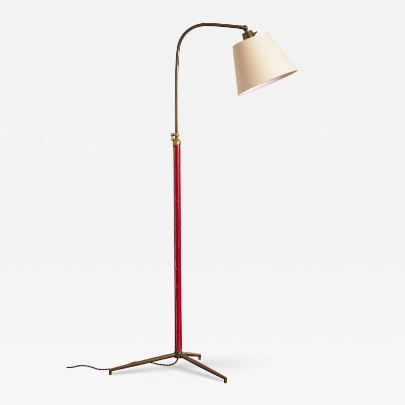 Jacques Adnet Jacques Adnet Style Floor Lamp Red