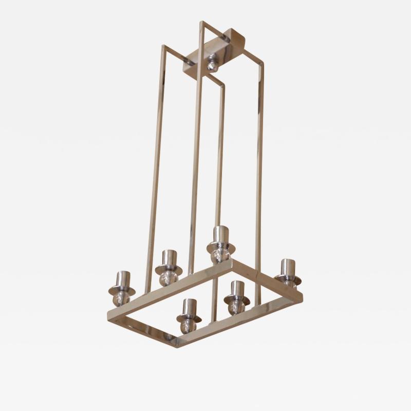 Jacques Adnet Jacques Adnet chrome ceiling fixture