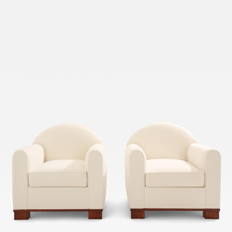 Jacques Adnet Jacques Adnet pair of modernist club chairs rosewood 1931
