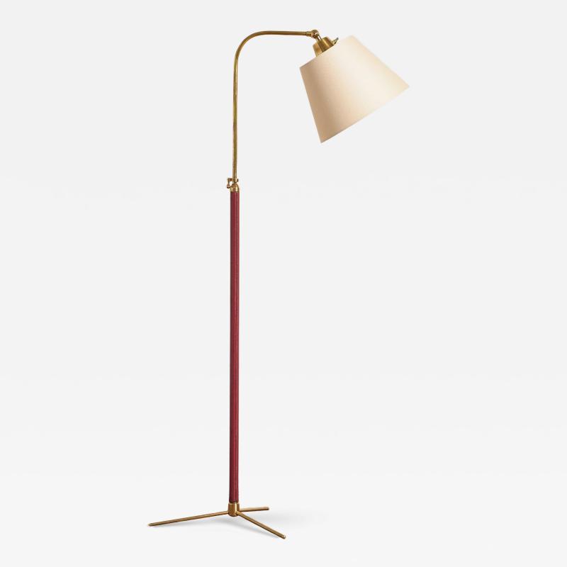 Jacques Adnet Red Jacques Adnet Style Floor Lamp