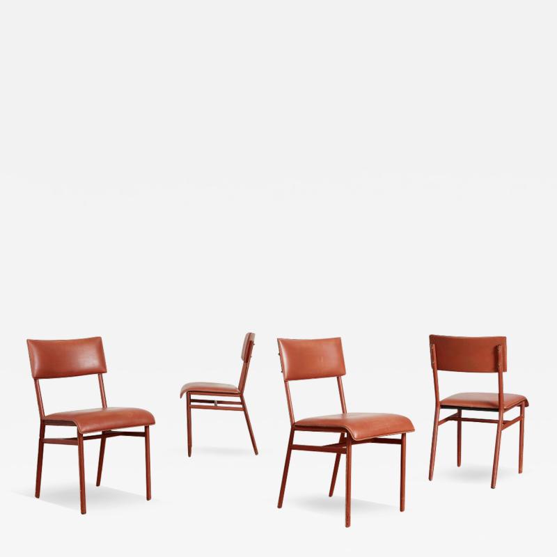 Jacques Adnet SET OF JACQUES ADNET CHAIRS