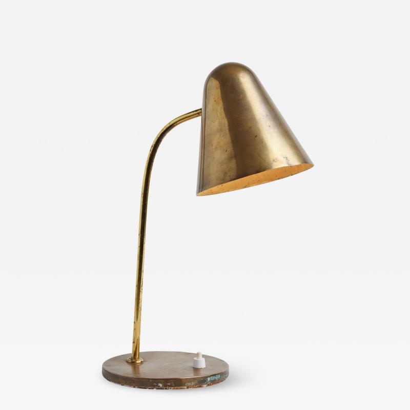 Jacques Biny 1950s Brass Table Lamp Attributed to Jacques Biny