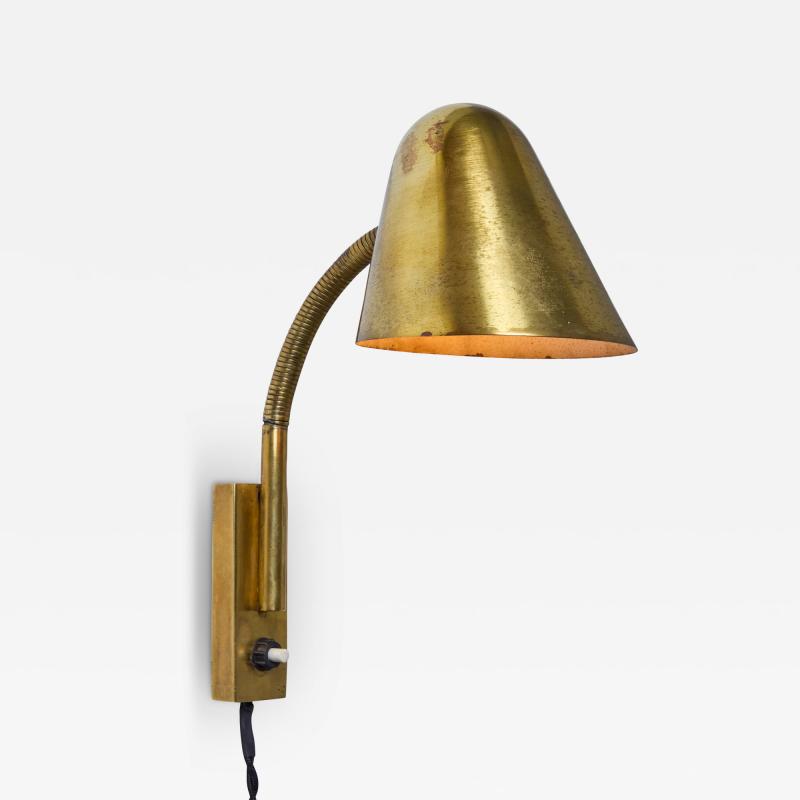 Jacques Biny 1950s Jacques Biny Brass Articulating Wall Lamp