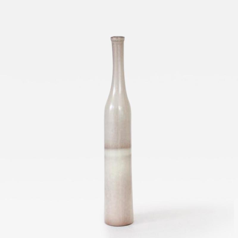 Jacques Dani Ruelland Jacques and Dani Ruelland French Ceramic Bottle in Gray to Lavender Bottle