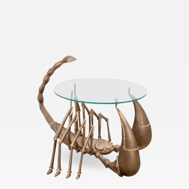 Jacques Duval Brasseur Rare Brass Scorpion Coffee Table Attributed to Jacques Duval Brasseur