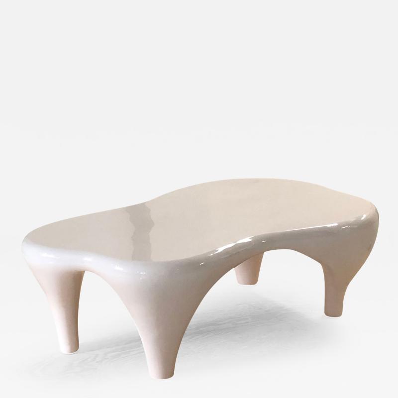 Jacques Jarrige Coffee Table in White Lacquer by Jacques Jarrige Toro 