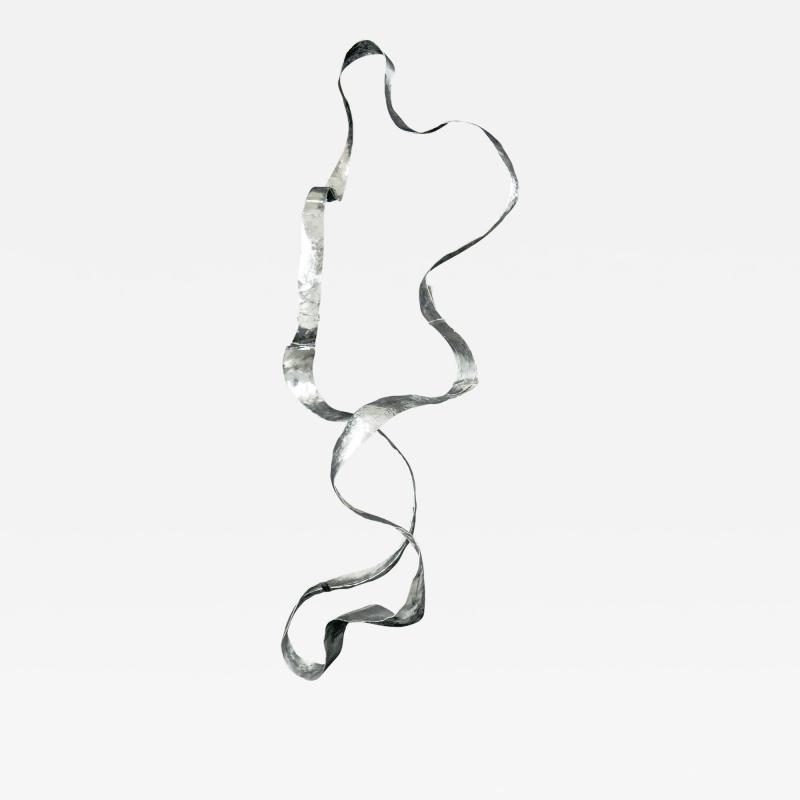 Jacques Jarrige Hanging Sculpture in hand hammered aluminum by Jacques Jarrige Waves 