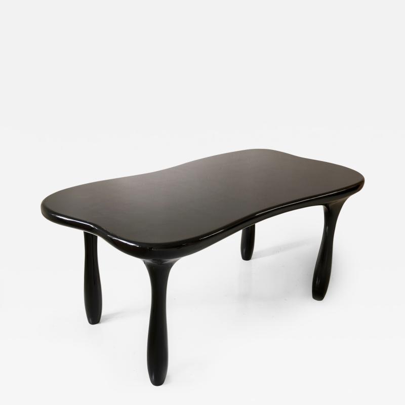 Jacques Jarrige Large Sculpted Desk Table in Lacquer by Jacques Jarrige