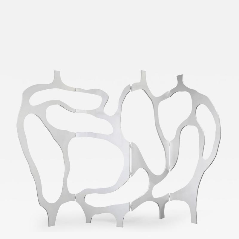 Jacques Jarrige Meander Screen in White lacquer by Jacques Jarrige