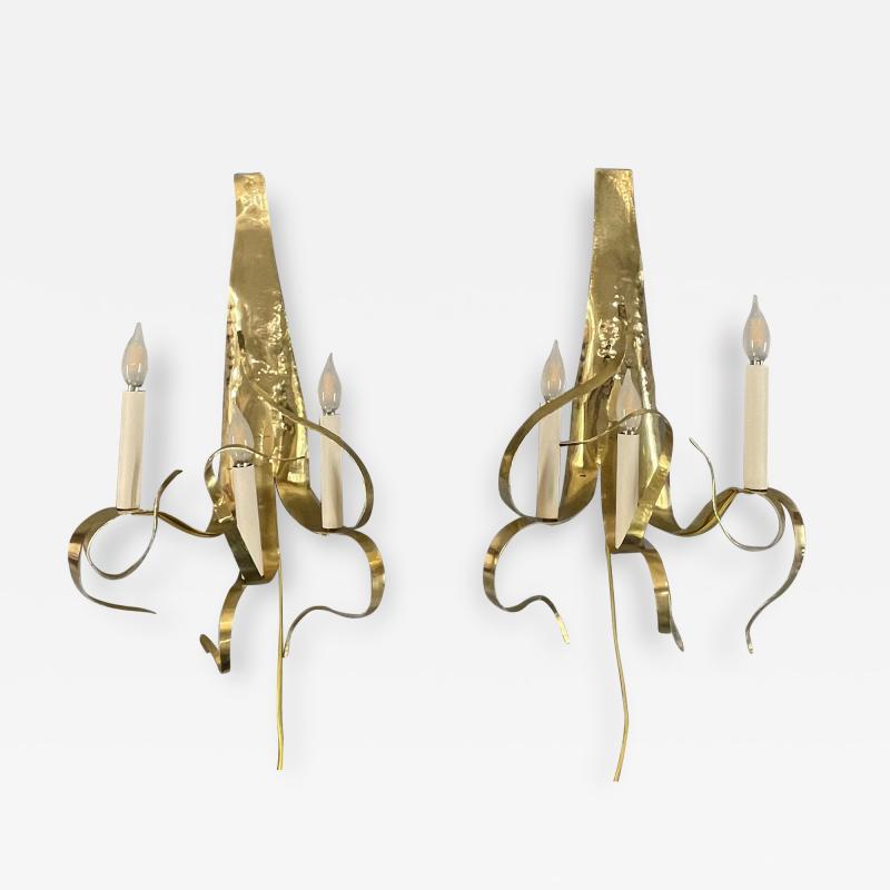 Jacques Jarrige Pair of Wall sconces Fiori 