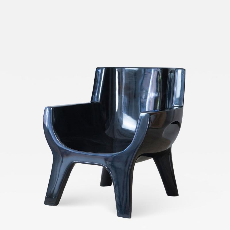 Jacques Jarrige Sculpted Lacquered ARMCHAIR Aubrac by Jacques Jarrige