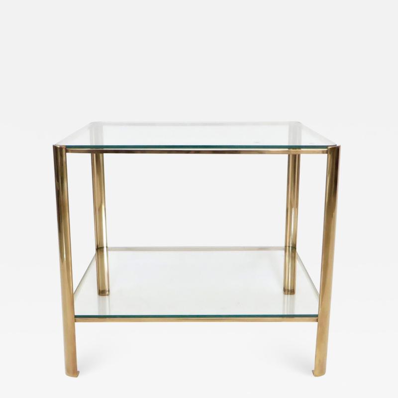 Jacques Quinet Jacques Quinet French Bronze and Glass Double Level Side or Coffee Table