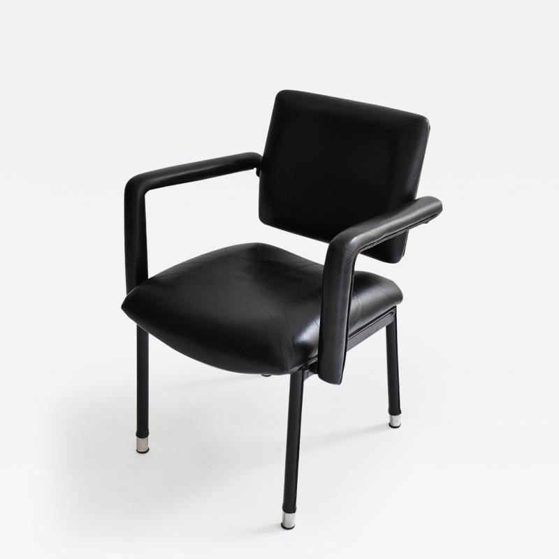 Jacques Quinet Stitched leather armchair