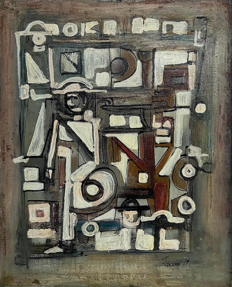 Jadden Massanet Abstract Mixed Media Oil Painting by Jadden Massanet Cuban American Artist