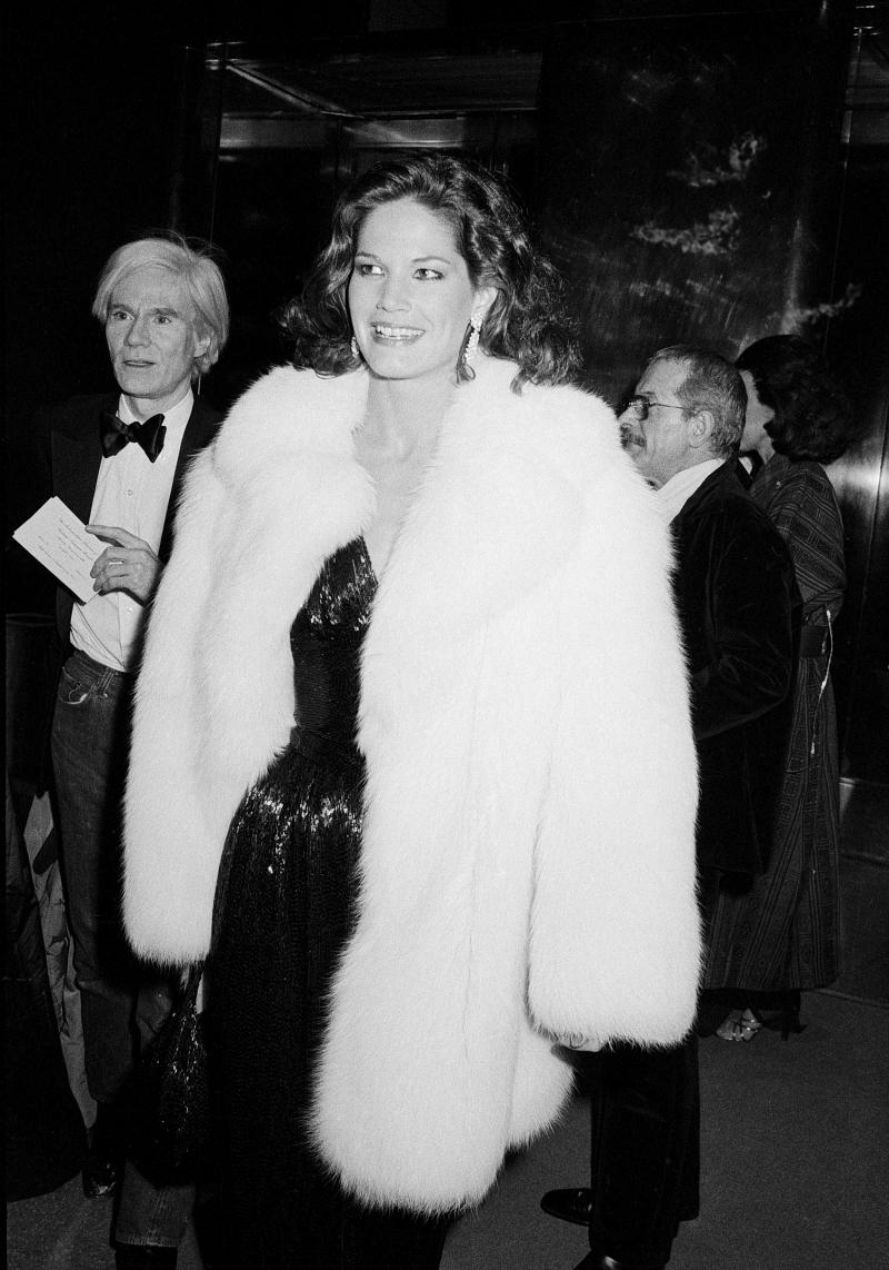 Jade Albert Andy Warhol and Barbara Allen enter the 1977 Met Gala New York December 12 
