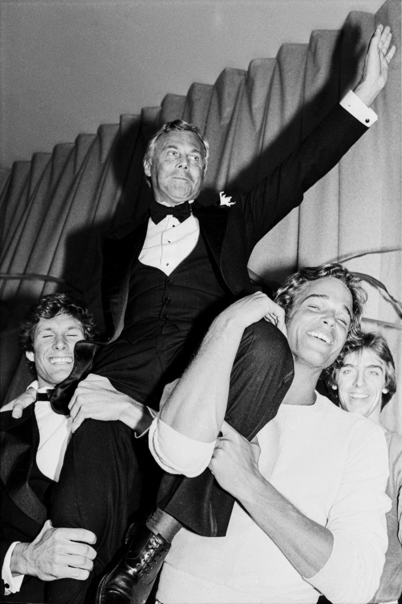 Jade Albert Giorgio Armani and his muses triumph after Saks Fifth Avenue fashion show 1979