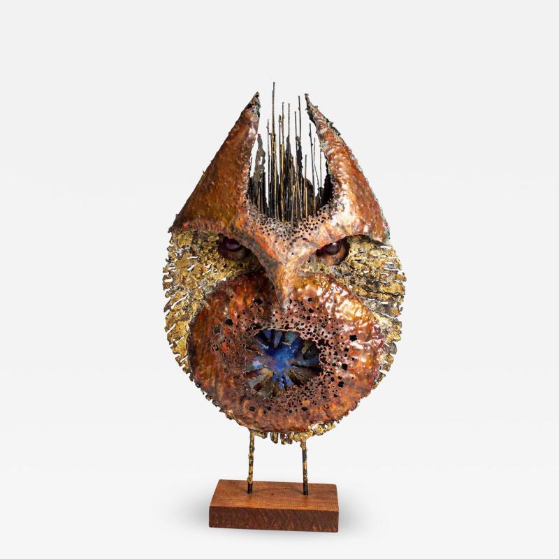 James Anthony Bearden James Bearden Large Scale Brutalist Owl Sculpture from His Animal Series 