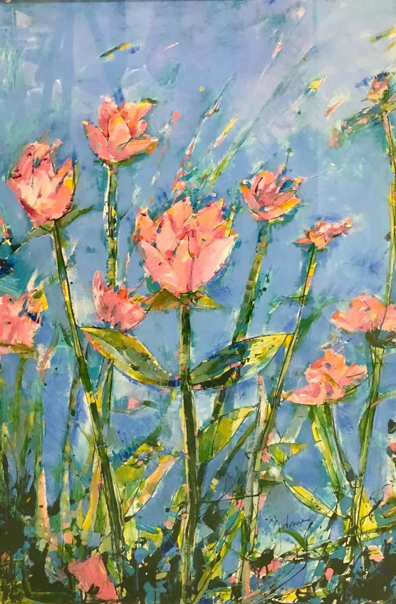 James Antonie Painting of Flowers in the School of Matisse by James Antonie