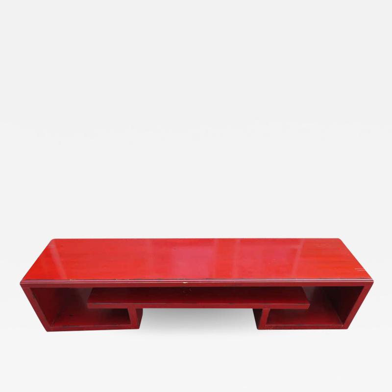 James Mont Asian Modern Paul Frankl Long Cinnabar Bench Mid Century Modern