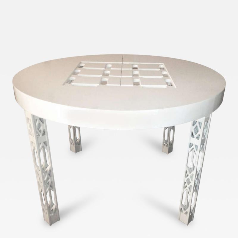 James Mont Attributed James Mont Dining Table White Lacquer