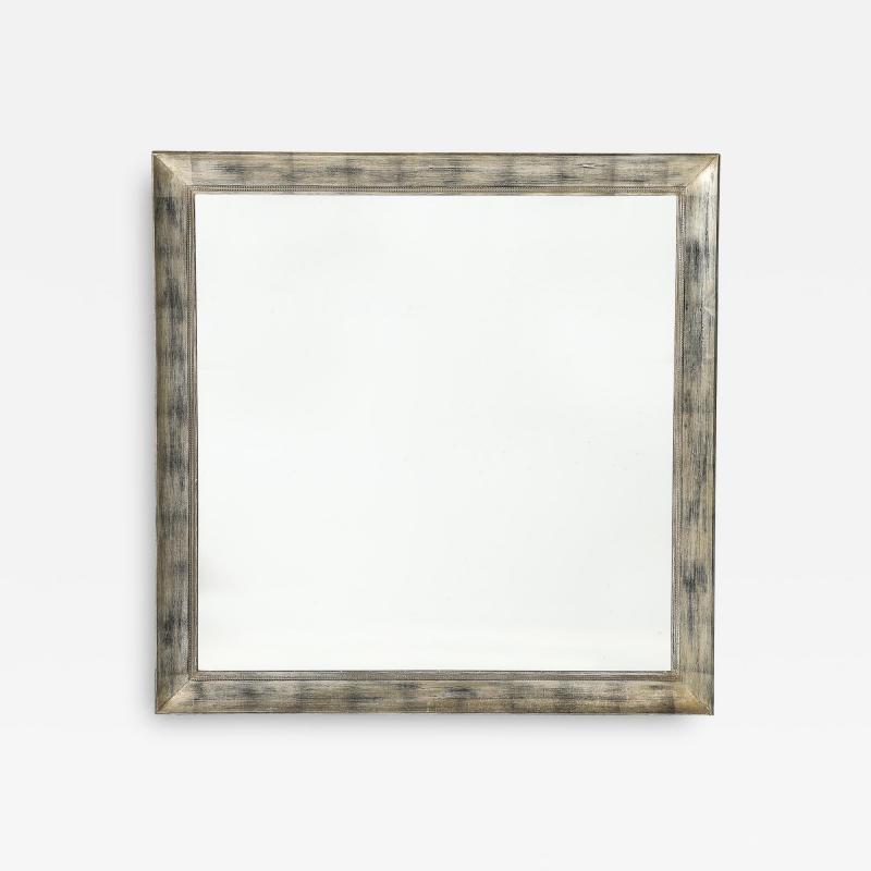 James Mont Large Burnished Silver Leaf Mirror by JAMES MONT