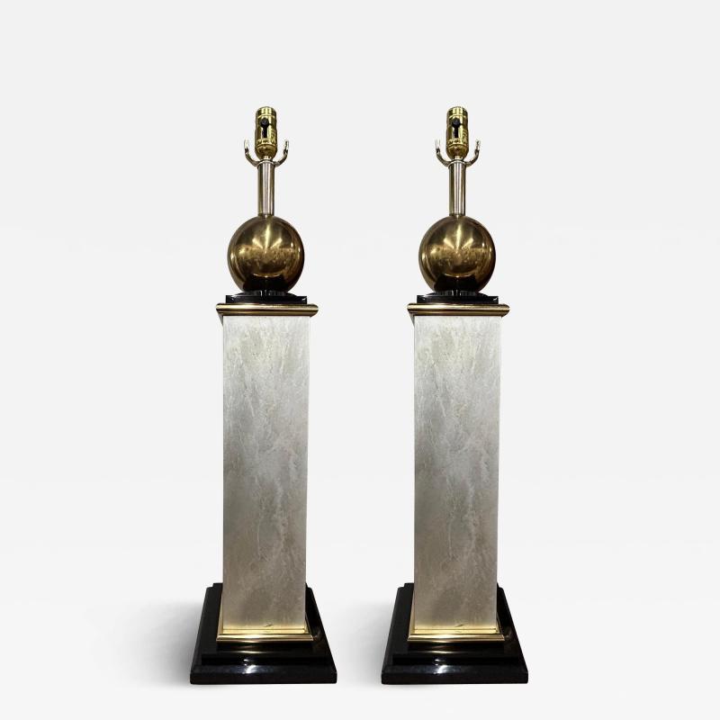 James Mont Large Pair Of Modernist Table Lamps