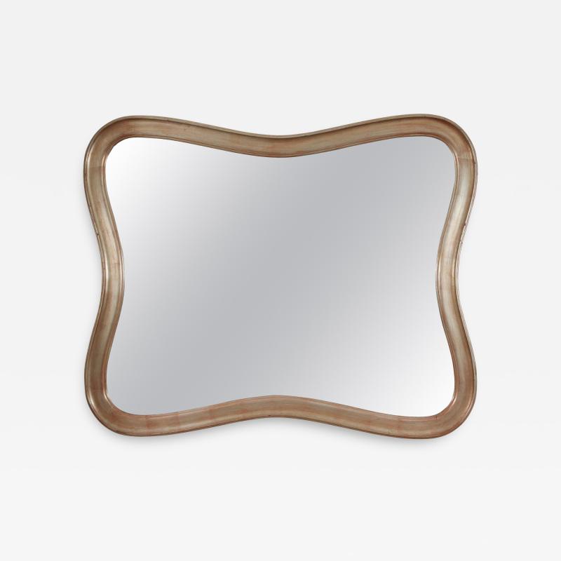 James Mont Rare Rococo Modern Diver Leafed Mirror by James Mont PAIR AVAILABLE 