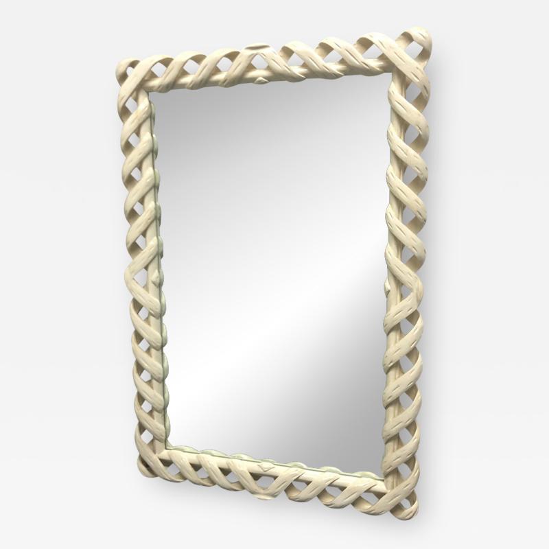 James Mont Ribbon Mirror Style of James Mont
