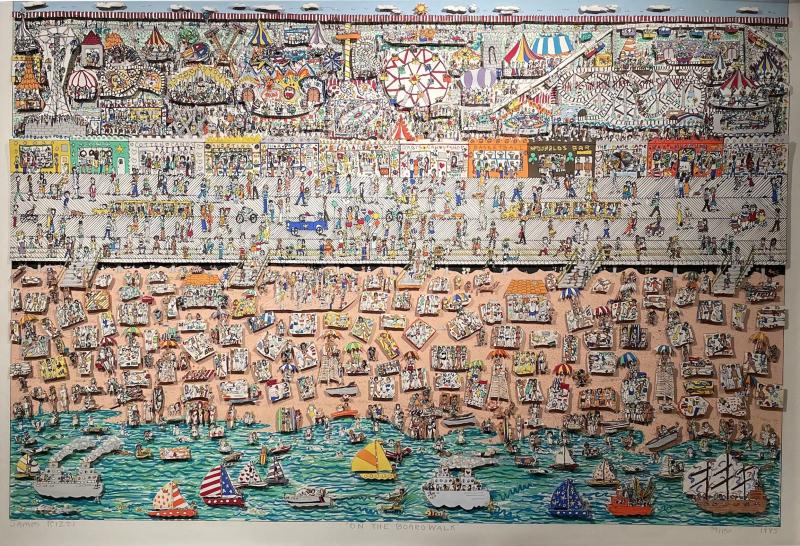 James Rizzi On the Boardwalk 1983 Coney Island 