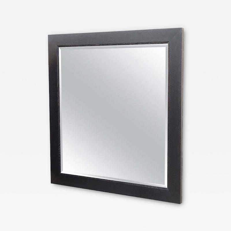 Jamie Herzlinger Large Ebonized and Limed Oak Mirror Jamie Herzlinger