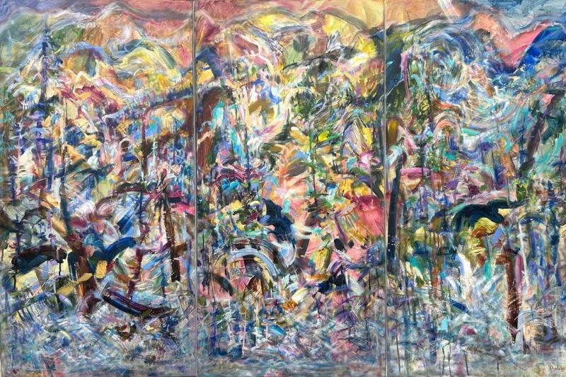 Jane Appleby The Landscapes Surrender to Seasons Triptych