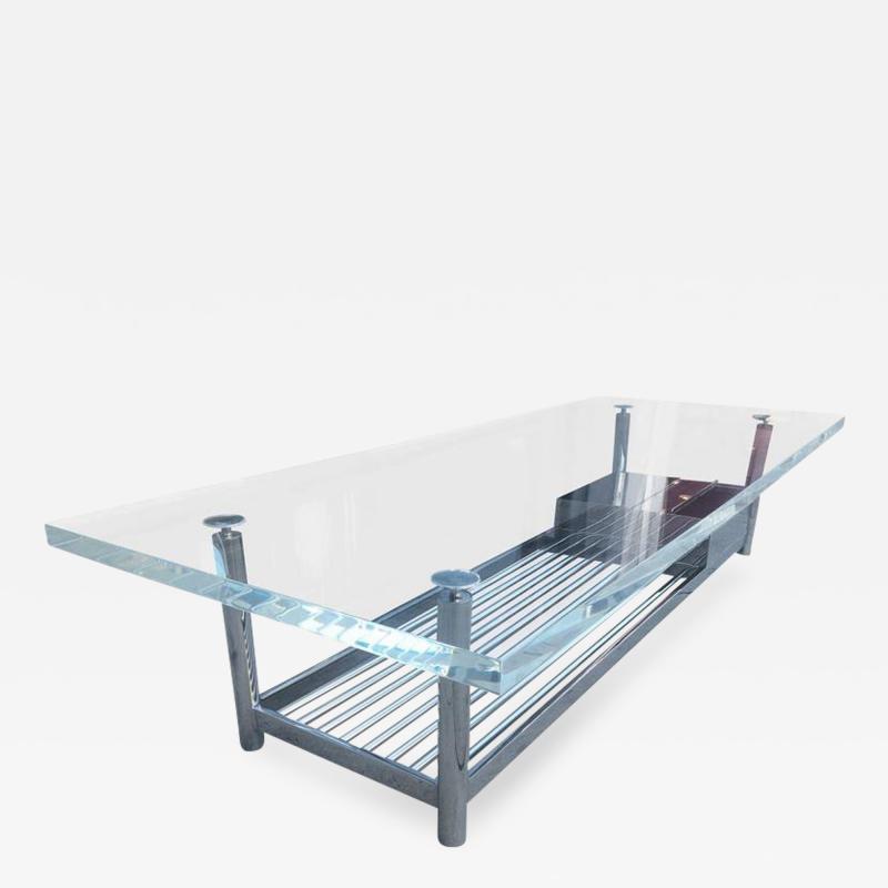 Jane D Blake Limited Edition Marion Coffee Table in Stainless Steel and Lucite by J Blake
