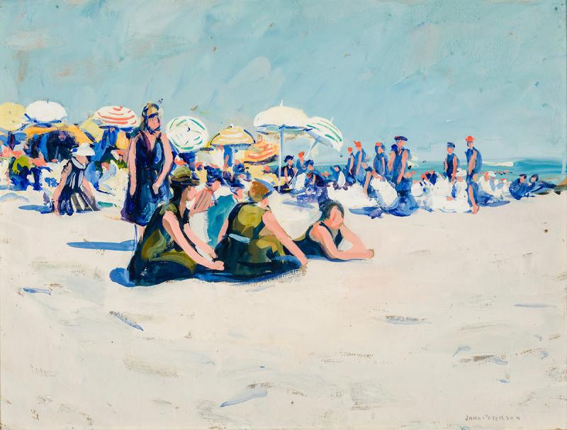 Jane Peterson The Beach Gloucester about 1915