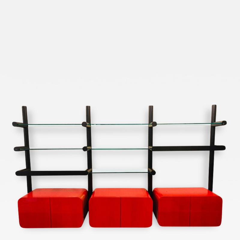 Janet Schwietzer Pace Collection Obra Wall Unit Janet Schwietzer Three Section Illuminated