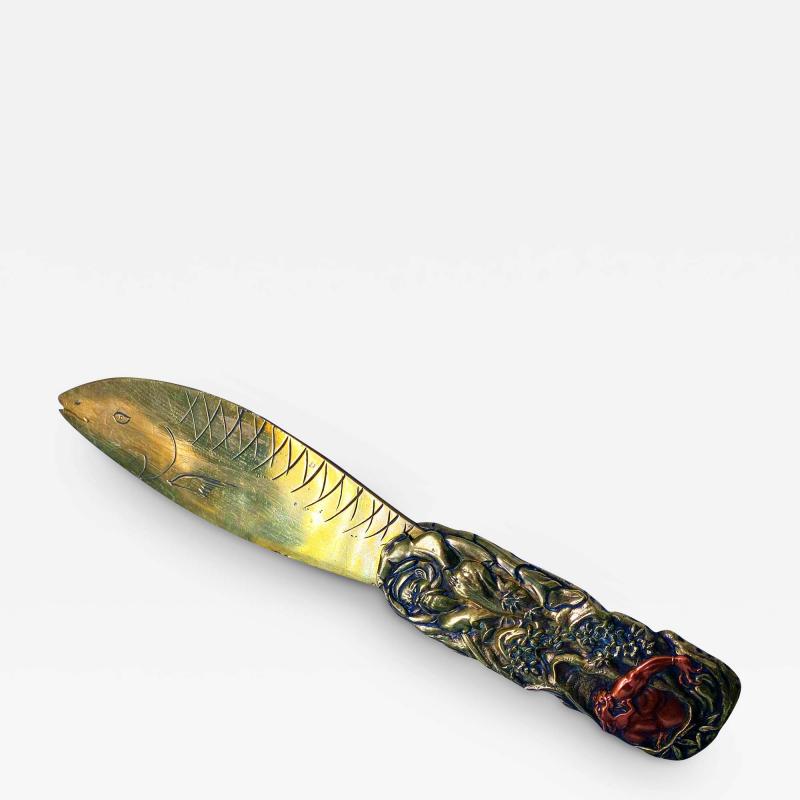 Japanese 19th century Mixed Metals Letter Opener C 1880