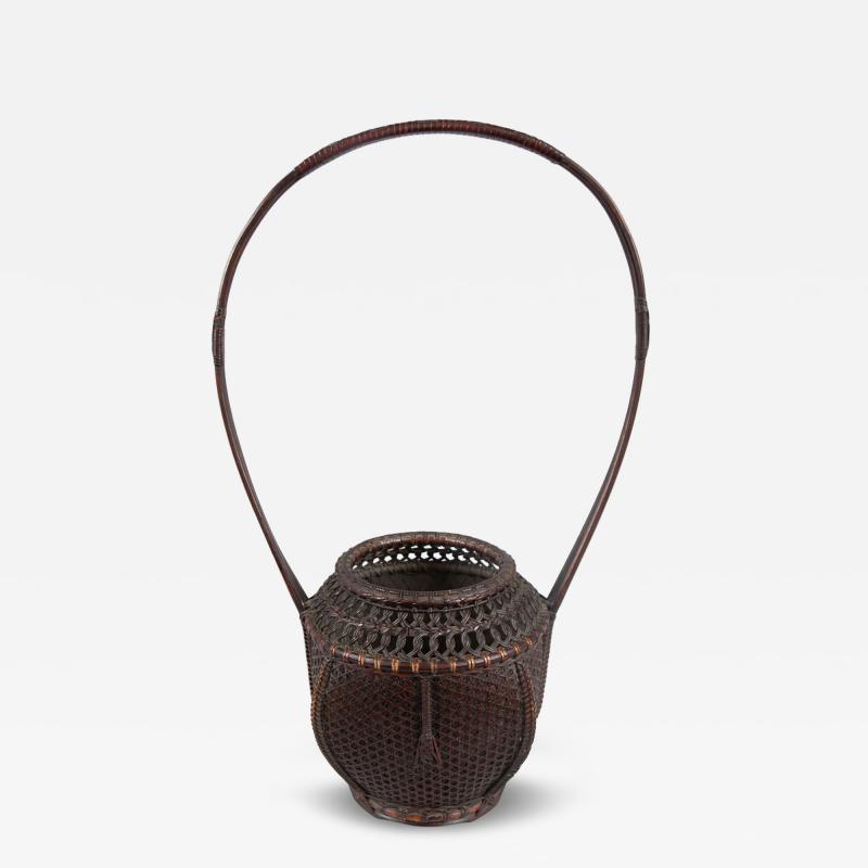 Japanese Antique Ikebana Flower Arranging Basket 