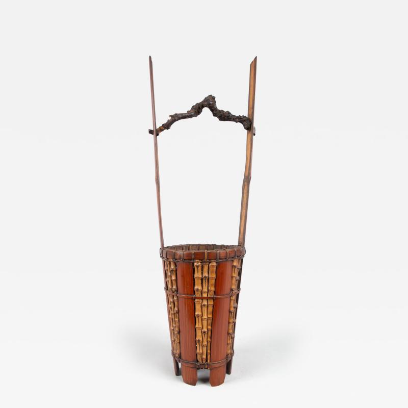 Japanese Antique Ikebana Flower Arranging Basket 