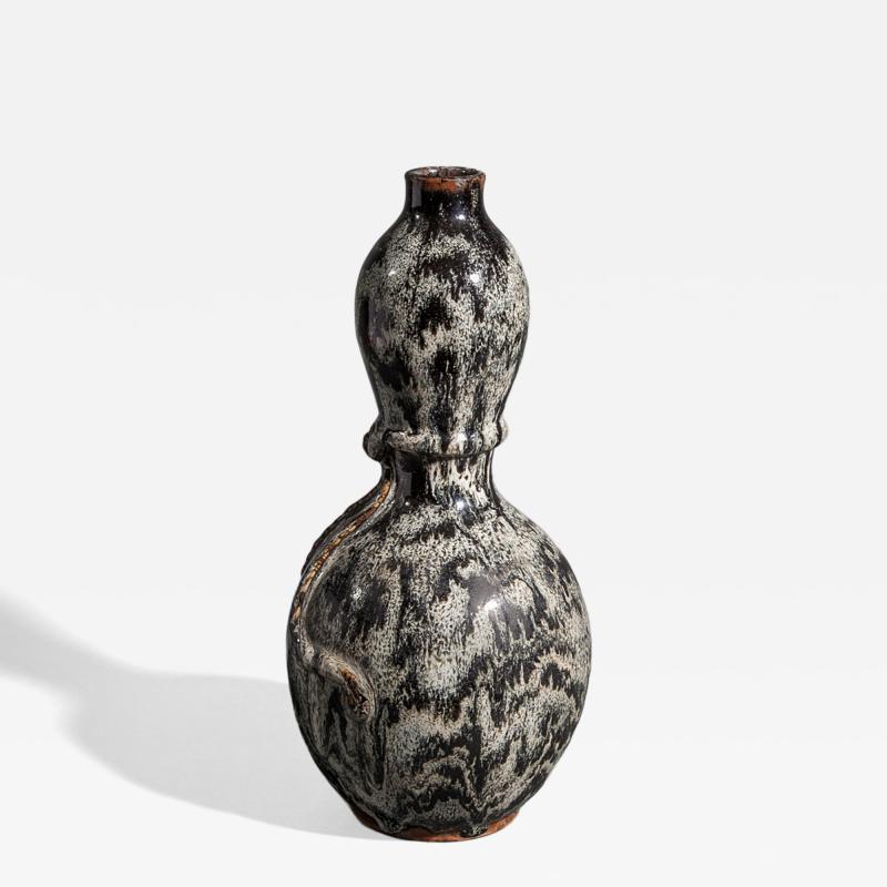 Japanese Antique Shigaraki Gourd Shaped Vase