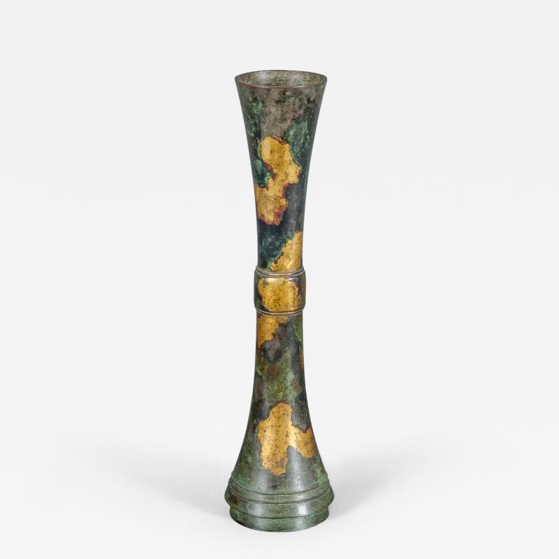 Japanese Bronze Trumpet Vase for Flower Arranging