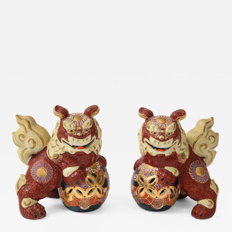 Japanese Export Porcelain Foo Dogs