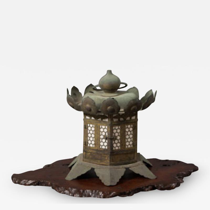 Japanese Gilded Bronze Hanging Garden Lantern