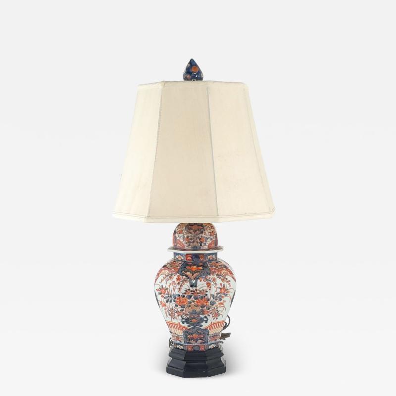 Japanese Imari Covered Jar circa 1880 Now a Lamp