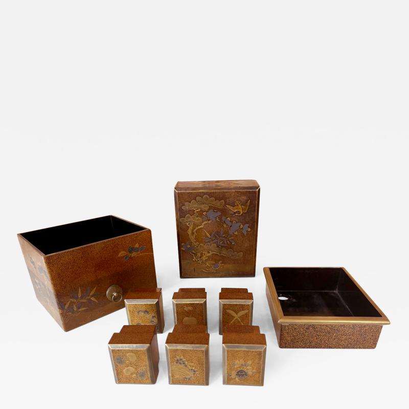 Japanese Lacquerware Set of Boxes Tebako